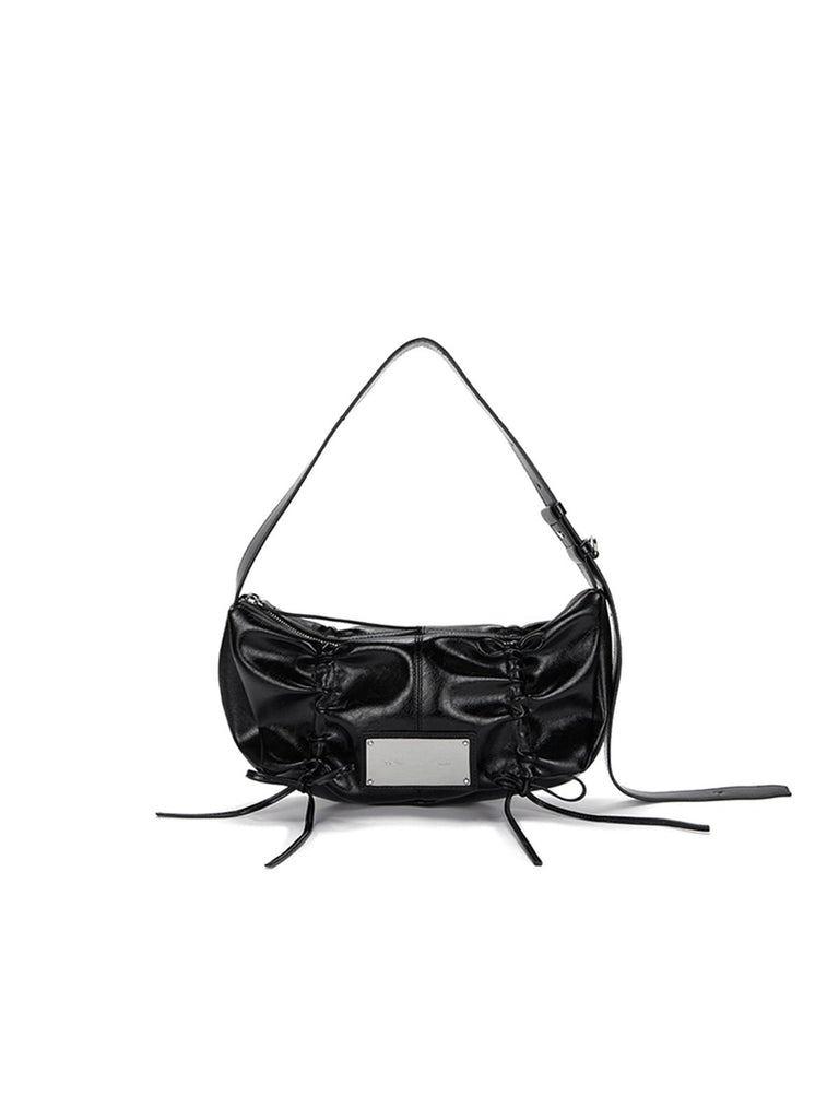 マムキム HALF SHIRRING RIBBON ROUND BAG IN BLACK の特徴と選び方ガイド