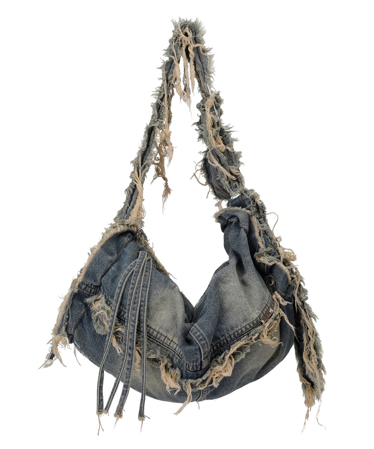 ★SCULPTOR★ Destroyed Denim Duffel Bag Vintage Ice SC24A502 Destroyed Denim Duffel Bag Vintage Ice – Sculptor